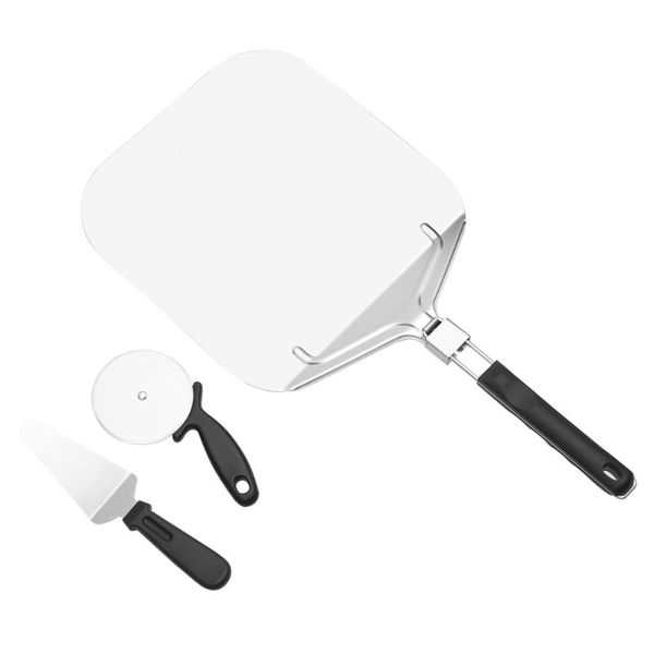 

spoons 3pcs pizza spatula cake transfer spade peel foldable kitchen baking shovel