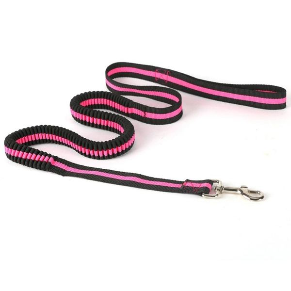 

dog collars & leashes noctilucent elastic adjustable retractable lead leash nylon absorbing restraints running led rope