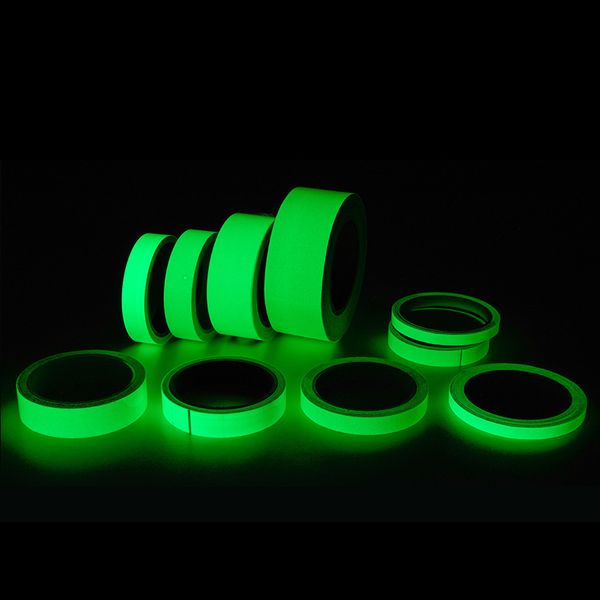 Светь в темной ленте зеленая флуоресцентная наклейка Spike. Непрерывные световые ленты для пасхального театрального сцены Стенд Стена Стена Аварийный выход TX0110