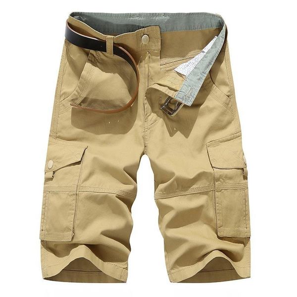 

men's shorts summer mens overalls loose five-point pants large size multi-pocket -40, White;black