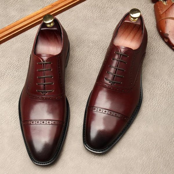 

men's formal leather shoes, round toe, british style laces. shoes. high-end wedding goodyear edition dress shoes, Black