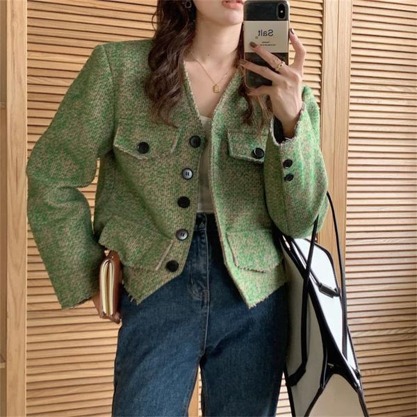 

women's jackets alien kitty green slim femme coats vintage plus size fashion 2021 gentle all match women office lady elegant ol, Black;brown
