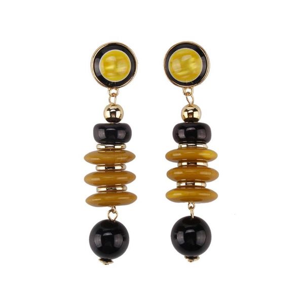 

dangle & chandelier 10 colors bohemian multi color beads tassel earrings for women trendy maxi geometric long drop handmade party jewelry, Silver