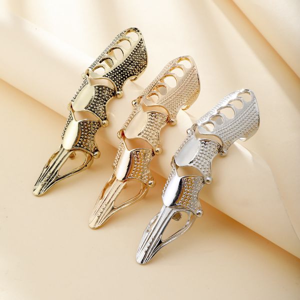 

s2266 fashion jewelry punk ring rock retro individuality skull knuckle rings, Silver