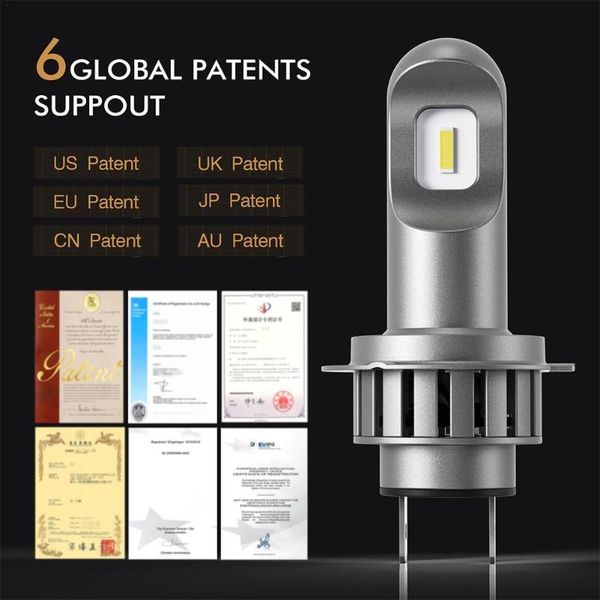 

car headlights txvso8 lm h7 led headlight intelligent temperature heat control dissipation super active s1v2