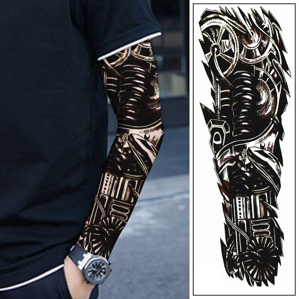 

robot arm totem flower tattoo sticker waterproof and durable full simulation tattoo sticker 3d invisible