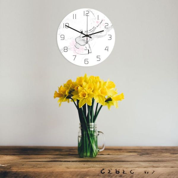 

wall clocks clock supplies marble material fresh style uv printing battery