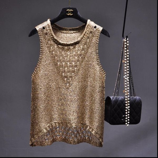

hpersonality women camis bingbing glitter sequined cut out vest sleeveless shirt camisole tanks tank woman mujer, White