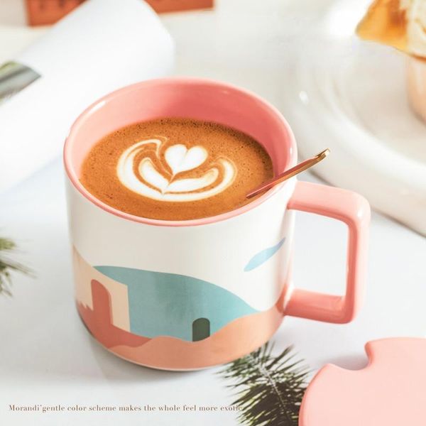 

mugs ceramic drinking mug coffee cup milk breakfast couple large luxury gift box tasse a cafe kitchen dining bar lh50