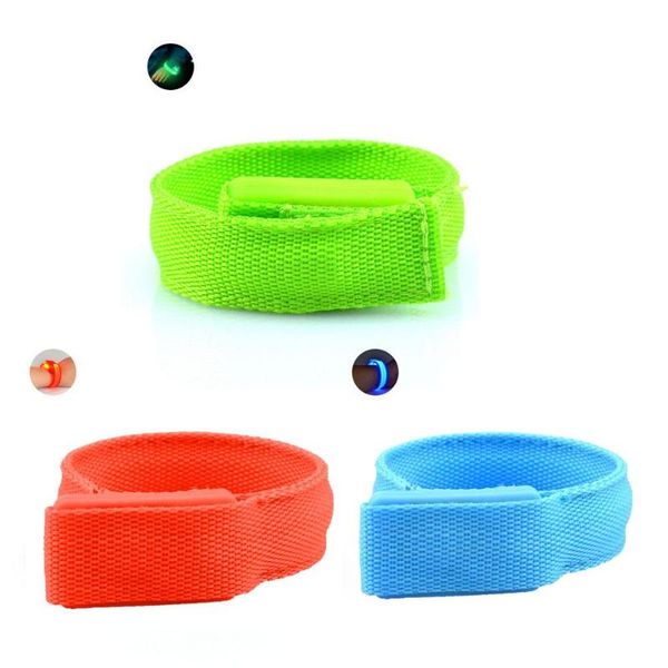 

elbow & knee pads led light up bracelet sports wristbands luminous wrist strap for outdoor activities, Black;gray