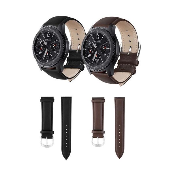 

watch bands leather for samsung gear s3 frontier band galaxy 42mm strap 22mm, Black;brown