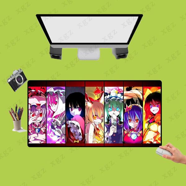 

mouse pads & wrist rests xgz products big pad girl anime black seam computer notebook office rubber non-slip carpet desk ma xxl