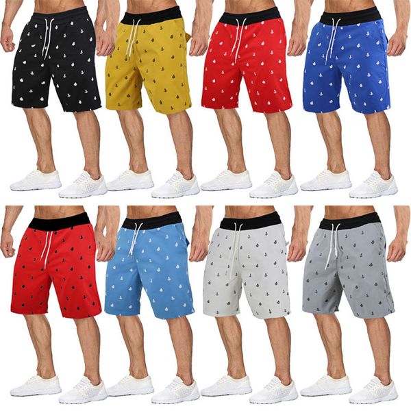 

beach pants men's solid color casual loose sports surfing beach breathable three-point shorts, White;black