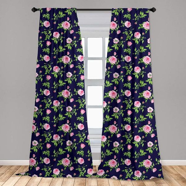 

curtain & drapes navy and blush for kids rooms vintage roses buds romantic feminine floral old fashioned window