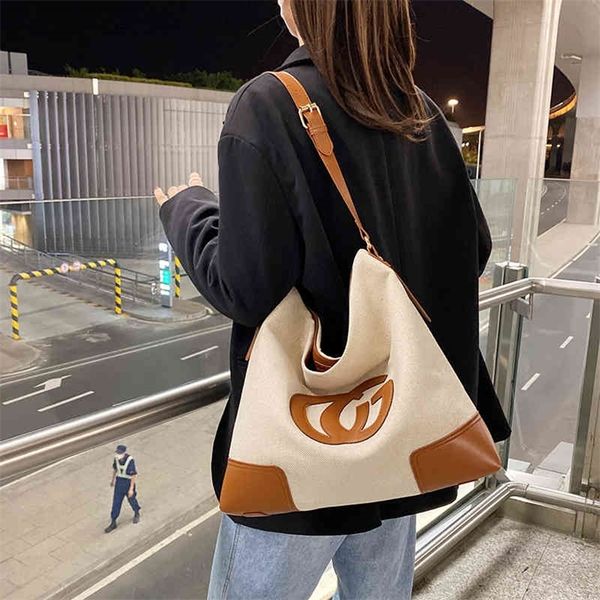 

factory store shop autumn and winter new canvas with decorative leisure shoulder bag women's shopping portable