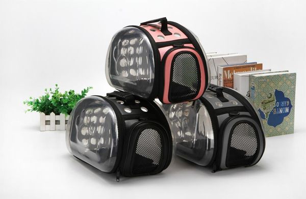 

transparent pet bag fashion cat oblique cross out home foldable washable four seasons universal comfortable and spacious