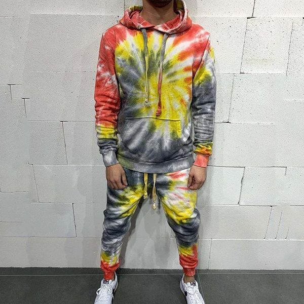 

men's jogger spell hooded sweatershiers suit stretch trousers hoodie sweatshirt fashion male set mens clothing tracksuits, Gray