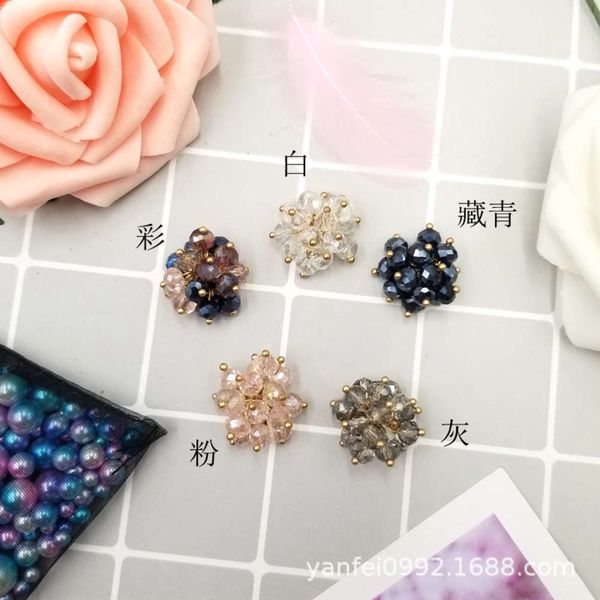 

hairpin beads clothing decoration patch paste diy jewelry accessories earrings hairpin crystal material, Golden;silver