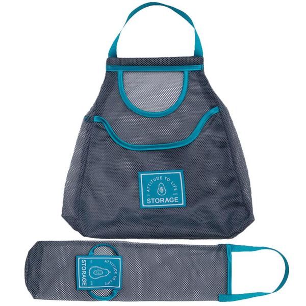 

pcs 1 set breathable hanging bags novel folding fruit storage (blue)