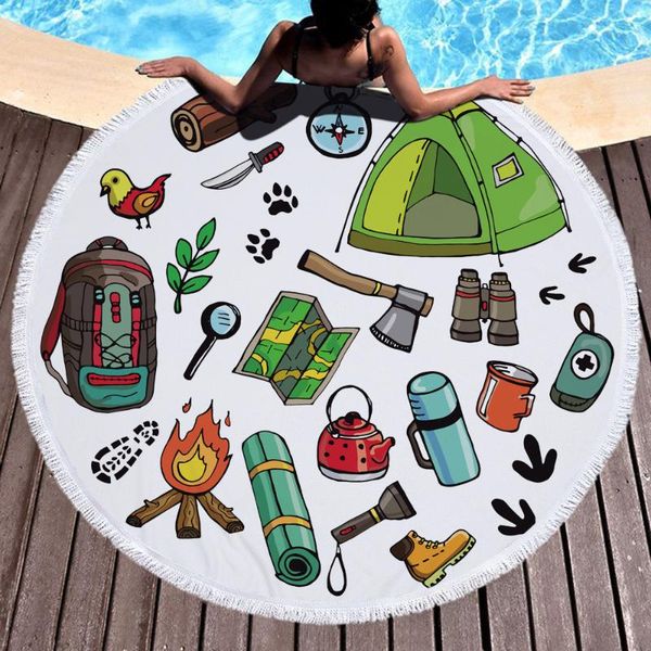 

round outdoor product print beach towel women robes bath wearable dress womens lady fast drying spa magical nightwear 0082