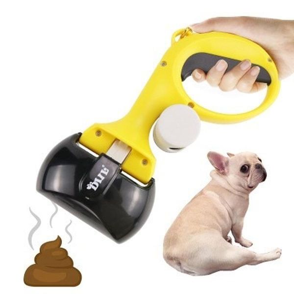 

large long handle foldable portable pet dog pooper scooper with bag dispenser poop scoopers & bags travel outdoors