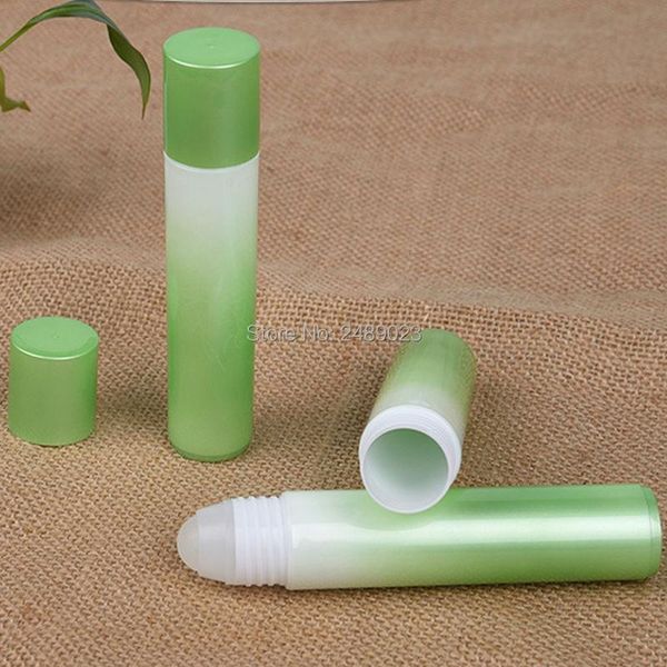 

35ml green roll on roller bottles for essential oils roll-on refillable perfume bottle makeup tools packing containers 10pcs/lot storage & j