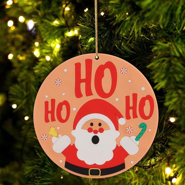 

christmas decorations tree santa claus christma snowman decoration tag round ornaments home decor xmas for 2022 year
