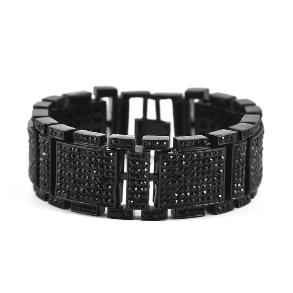

new arrival hip hop bracelet men luxury simulated diamond fashion bracelet bling bracelets 281 n2, Golden;silver