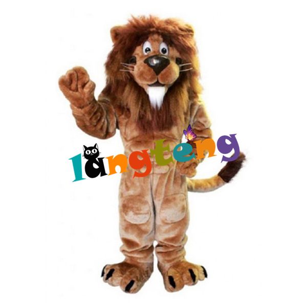 

mascot costumes909 fire brown lion mascot costume cartoon animal fancy dress adults party outfits, Red;yellow