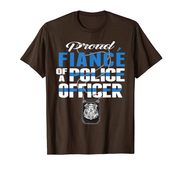 

Mens Proud Fiance Of A Police Officer Thin Blue Line Cop Family T-Shirt, Mainly pictures