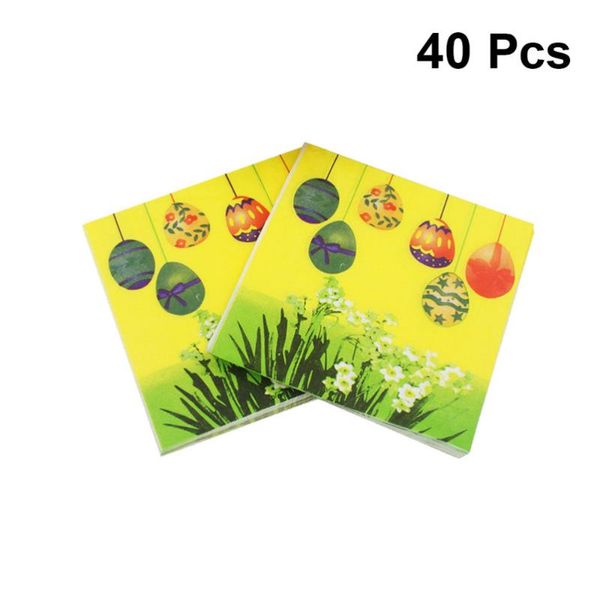 

40pcs easter theme printed napkins unique paper towel facial tissue interesting napkin for party banquet daily use kitchen