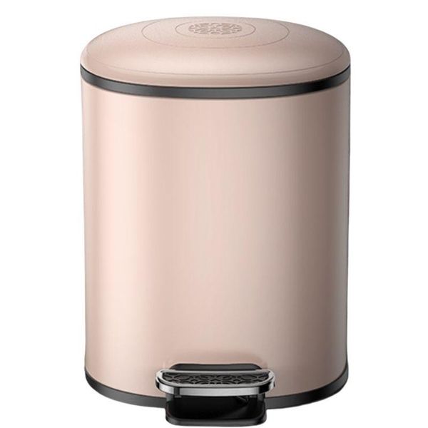 

waste bins metal anti odor trash can cute nordic recycle large garbage bin pink pedal kawaii kitchen poubelle household merchandise oe50lg