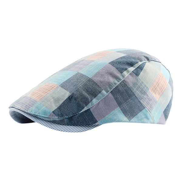 

men women duckbill baseball fashion cap outdoor sports adjustable driving sun flat cabbie sboy hat berets gift, Blue;gray