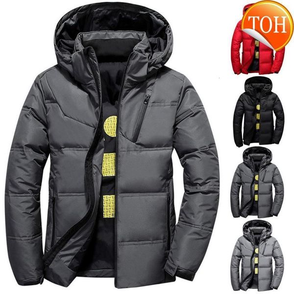 

new casual mens jackets 2019 coat winter warm patchwork hooded streetwear s men outerwear s, Black