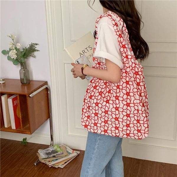 

evening bags women's large capacity travel shopper female girls cloth vest shoulder bag embroidery flower ladies tote handbags bolsos