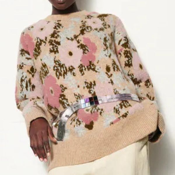 

women's sweaters knitted sweater women oversized pullover jacquard winter vintage warm jumper loose coat long sleeve pull femme, White;black