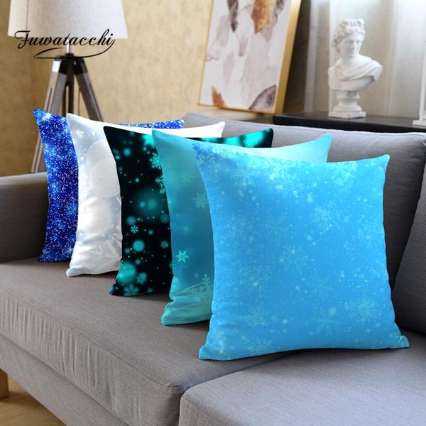 

pillow case winter snow print cases warm soft christmas gift cushion cover for home sofa car decorative window seat throw pillowcases