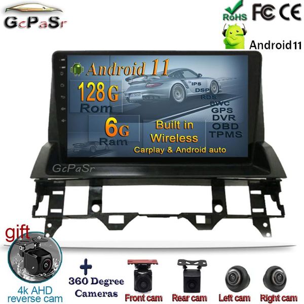 

car video 128g 10'' android 11 stereo multimedia player for 6 2002 2003 2004 2005 2006 2007 2008 carplay dis ips