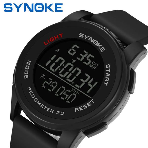 

wristwatches fashion men's digital clock sports step electronic watch waterproof mountaineering equipment large outdoor 9100, Slivery;brown