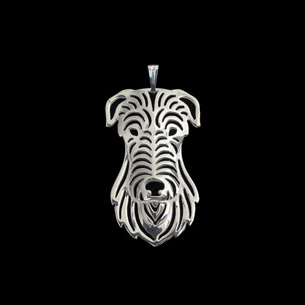 

pendants 2021 lovers' scottish deerhound female silver color jewelry alloy, Black