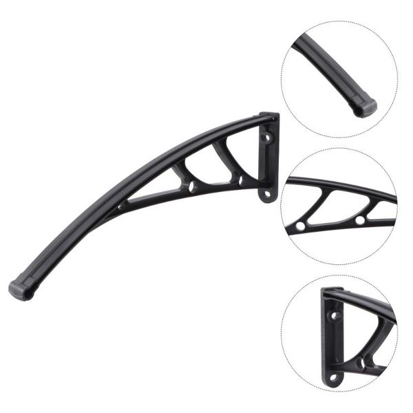 

outdoor balcony awning support bracket door window eaves holder - 3mm slot width (black) pads