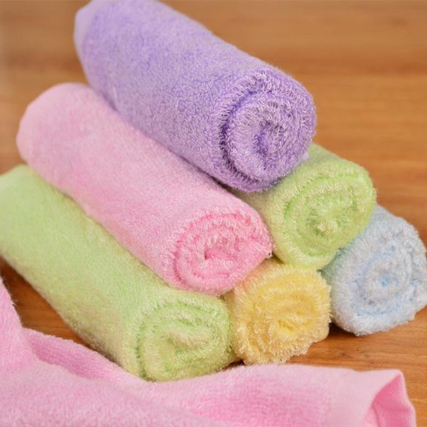 

towel pure bamboo fiber small square baby mouth water kindergarten direct sales