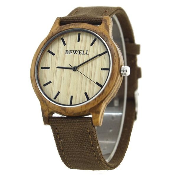 

wristwatches bewell luxury brand men's wristwatch clock wood watch for youger boys, Slivery;brown