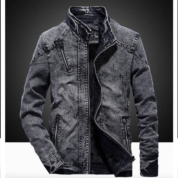 

men's jackets solid casual slim mens denim jacket plus size 4xl bomber men cowboy jean chaqueta hombre 2021, Black;brown