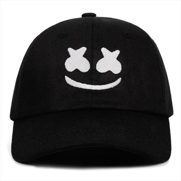

doctom baseball cap 100% cotton embroidery dad hat american dj chris comstock snapback hats dotcom alone smiley face, Blue;gray