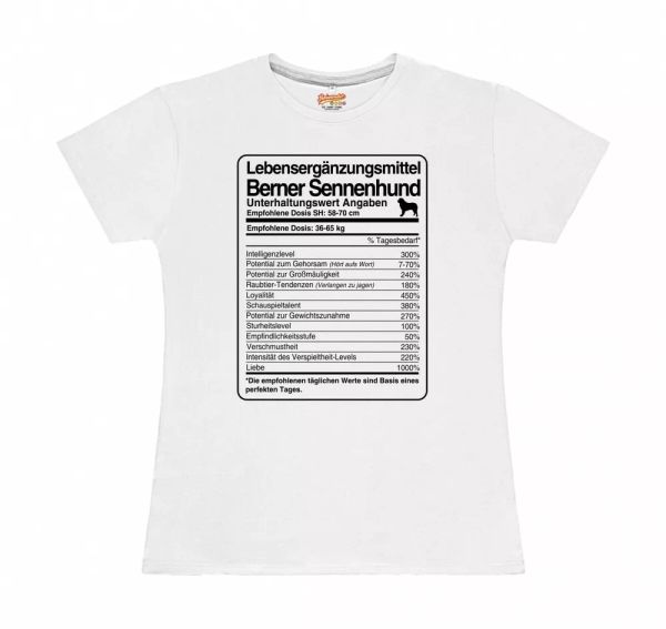 

t-shirt womens dose berner sennenhund life supplements by siviwonder, White;black