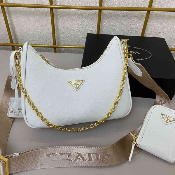 

2021 new leather three in one armpit hobo nylon single shoulder messenger prad yang zmm