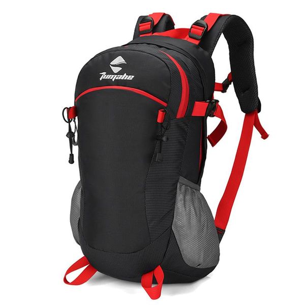 Bolsas ao ar livre Backpack Backpack Rucksack Sport Back com capa de chuva Camping caminhando Trekking Black