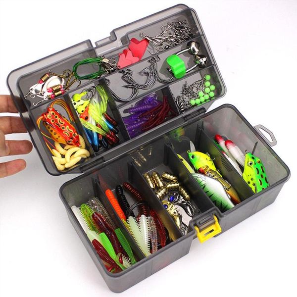 

168pcs fishing accessories box multi-function bait set boxed including hooks sinker weights tools