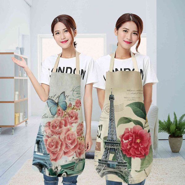 

apron pastoral print coveralls flower shop coffee large size can be added